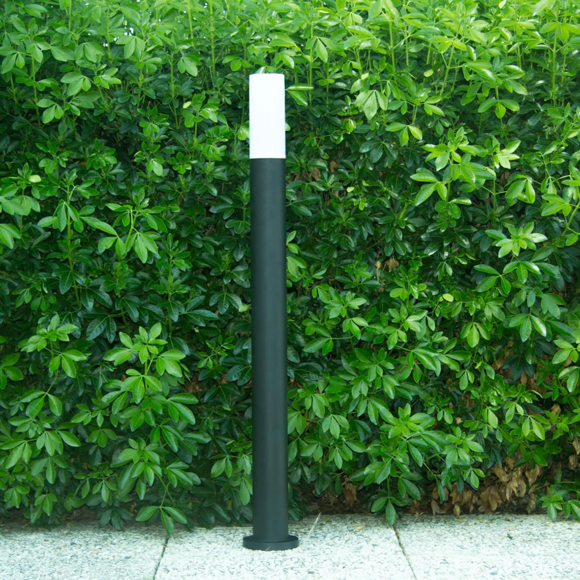 Silamp Palo 100cm Lampione Giardino Esterno lampada e27 led Lampioncino PG-2-100CM-NERO