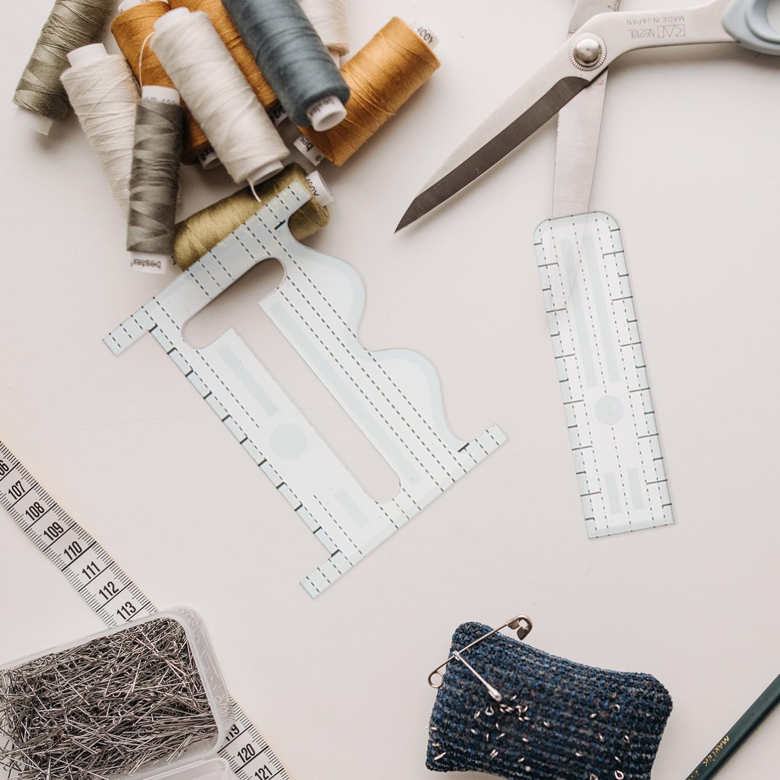 VILLCASE 18piezas Plantilla Acolchado Acrílica Para Costura Regla De Patchwork Para Diseño De Ropa Herramienta Práctica