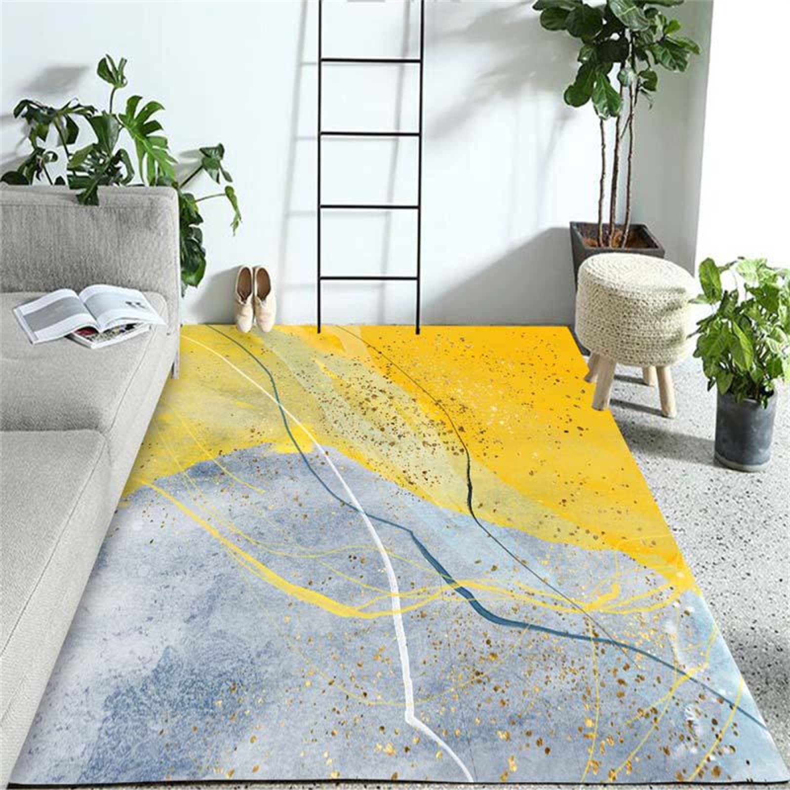 Tapis lavable en machine idéal pour l'entretien facile du salon