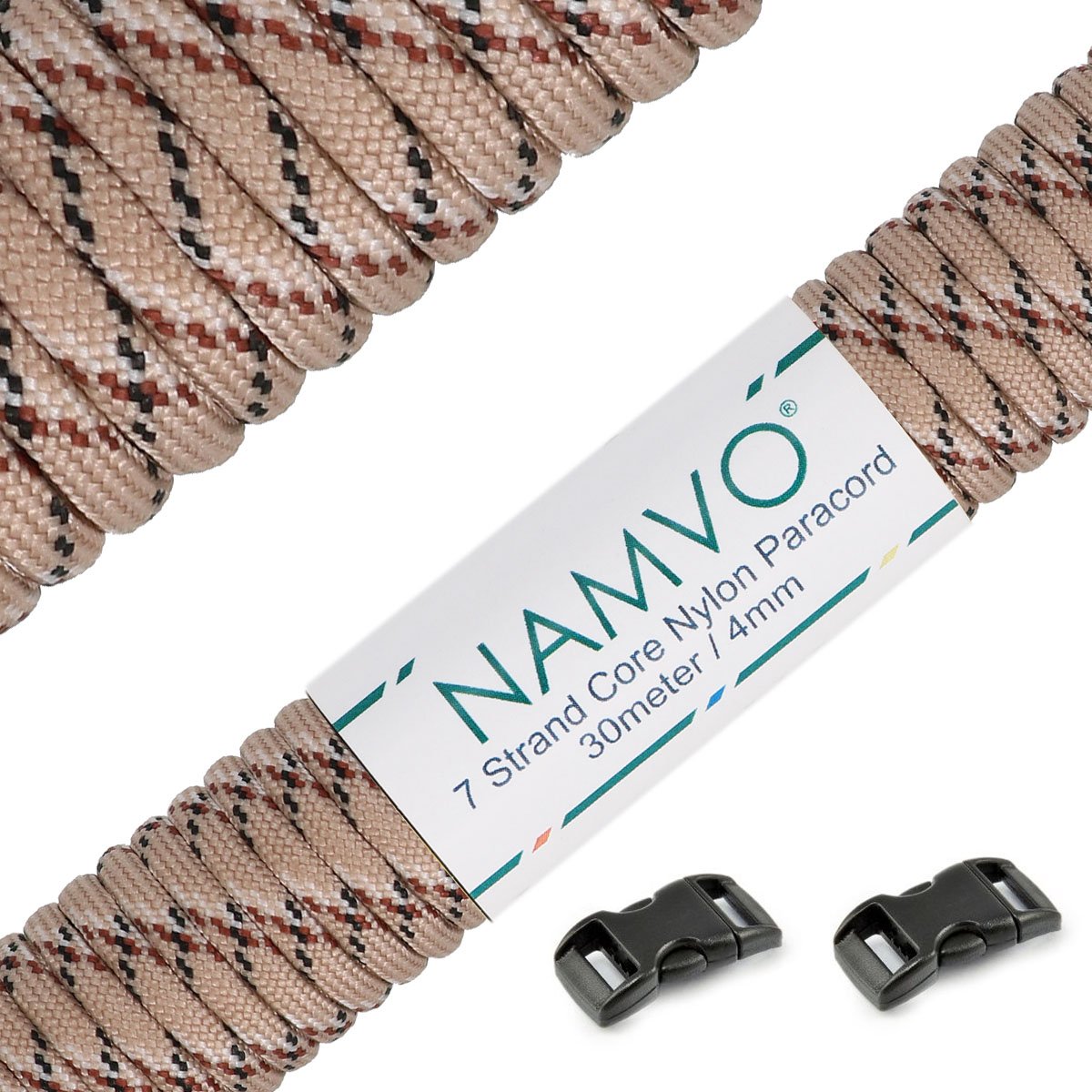 Namvo 550 Paracord Mil Spec Type III 7 Strand Parachute Cord Total Length 100ft/30 Meters Spots/Stripes/Camouflage — view 8