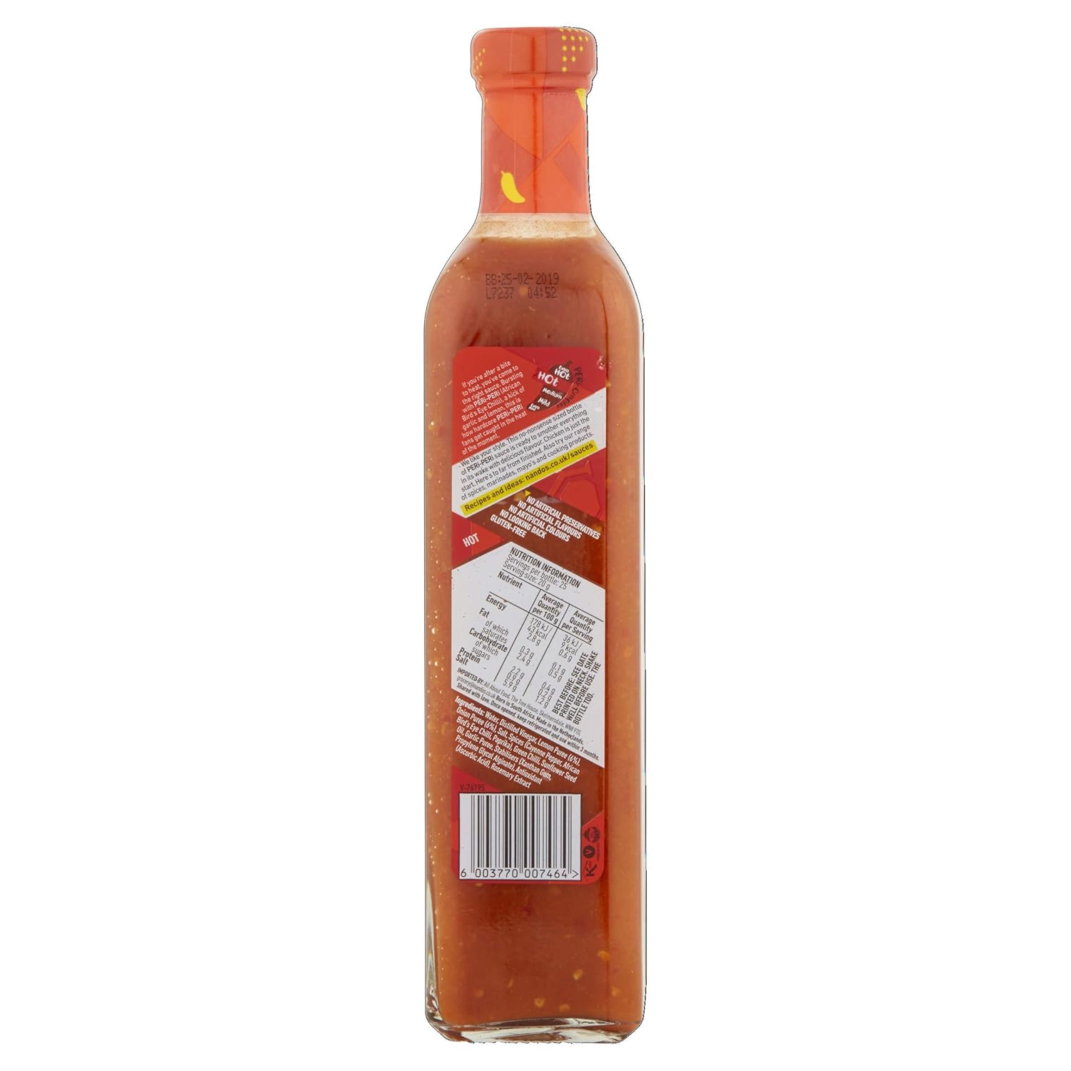 Nando's Peri-Peri Sauce Hot 500g - Pack of 6