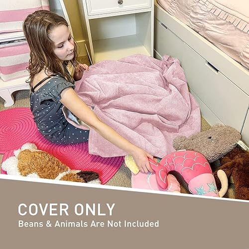 Miniatura 160 de Nobildonna - Funda para silla de puf (relleno sin relleno) de nido de pájaro para niños y adultos. Puf extra grande para almacenamiento de animales
