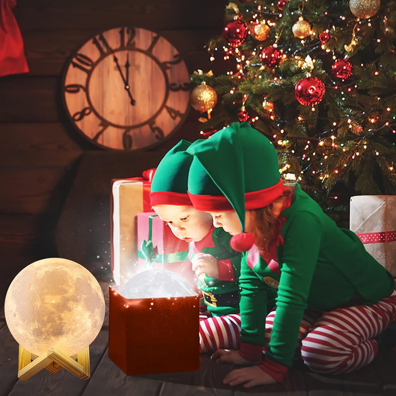 GDPETS Moon Lamp Moon Night Light,16 Colors Moon Light with Stand & Remote &Touch Control and USB Rechargeable Decorative Lamp for Girls Kids Christmas Party Gift（6 Inch