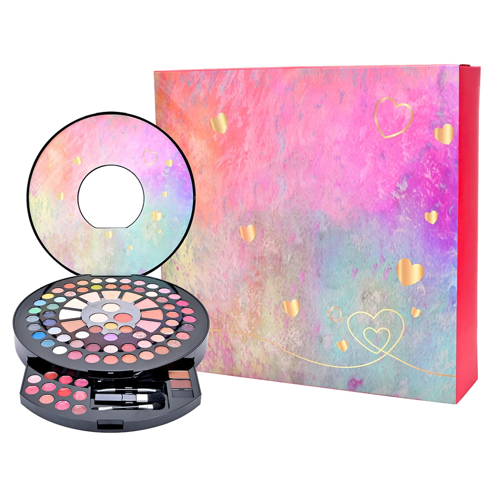 Palette di Ombretti,Kit Contorno E Fondotinta - 86 Colori Con Pennello E Blush Viso - Per Donne Ragazze Madri Festival Di Bellezza Feste Eventi Formali Performance Sul Palco Halloween