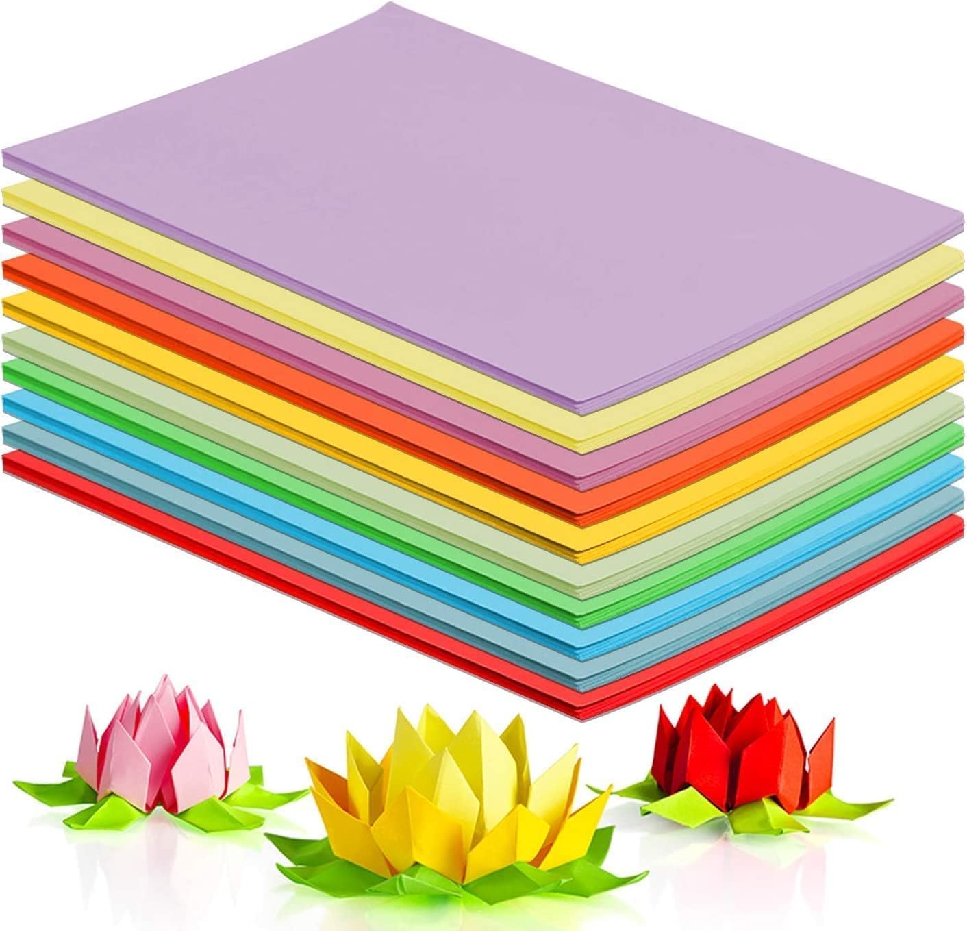 100 Sheets Colored Cardstock, A4 180Gsm Thick Color Paper, Sheets