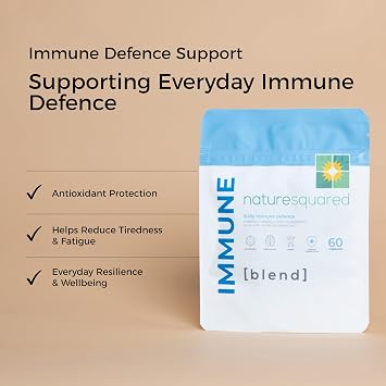 Immune [blend]: Premium Immune System Booster - 60 High Strength 8-in-1 Complex - Loaded with Vitamin C, D, Zinc, Elderberry, Acerola Cherry, Olive Leaf, Black Pepper & MCT - Made in UK