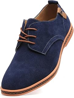 DADAWEN Men's Classic Suede Leather Oxford Dress Shoes Business Casual Shoes