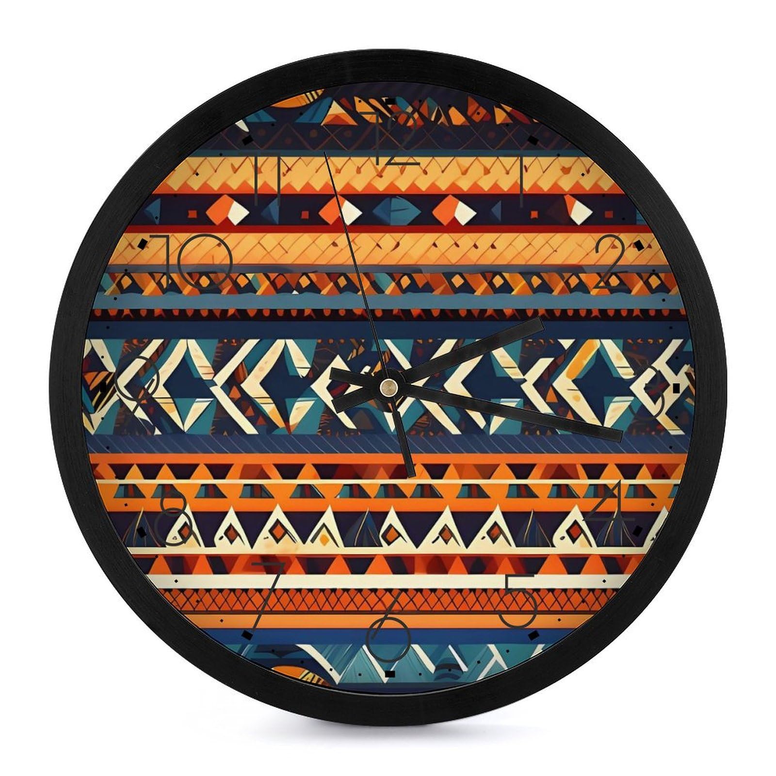 Horloge murale moderne fonctionnant à piles style africain