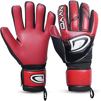 Kids Soccer Goalkeeper Gloves with Finger Save Strong Latex Grip, Padded Fingers & Palms, Breathable, Adjustable Wrist, Durable & Comfortable