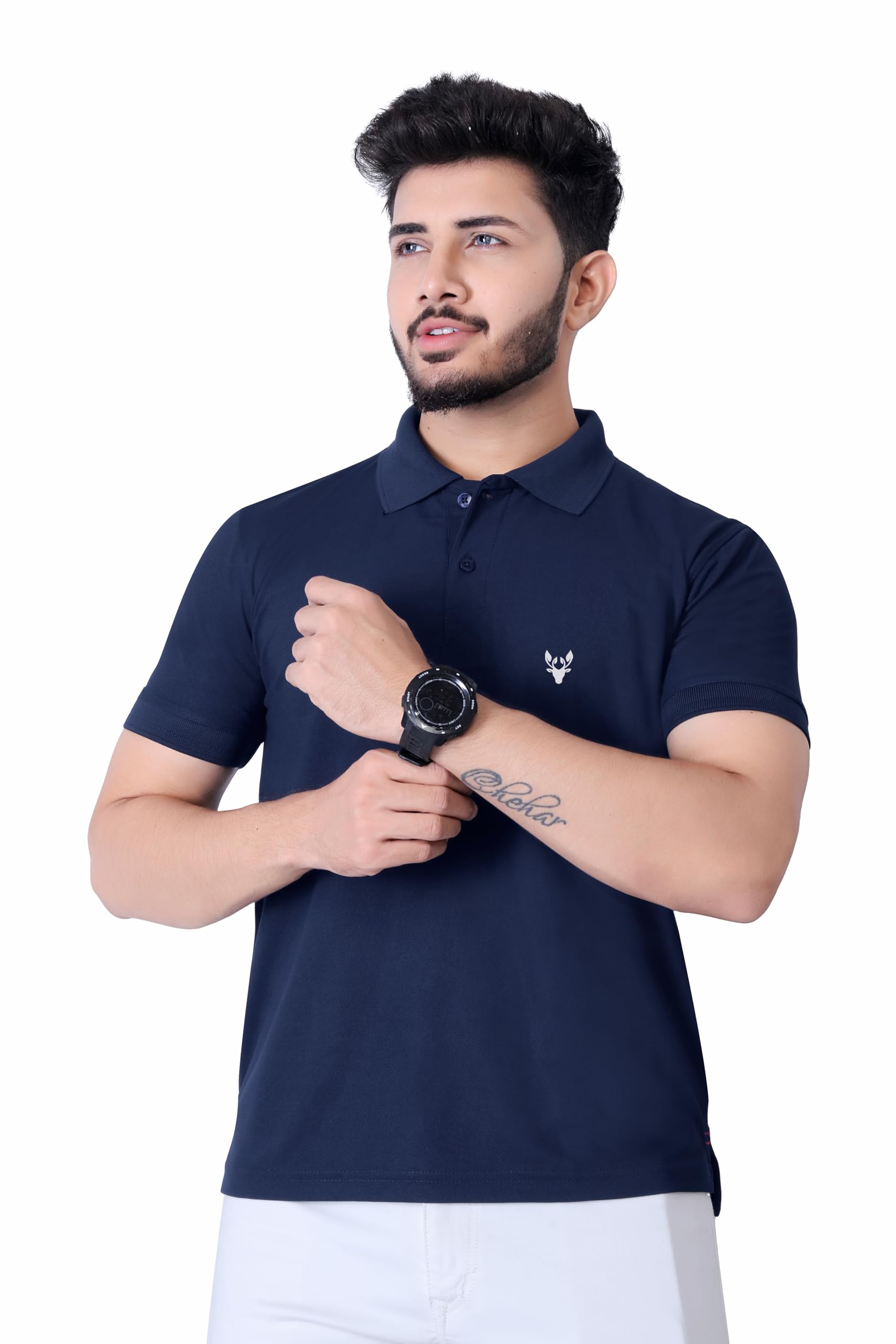 dee leaf Men's Premium Polo T-Shirt | Classic Collar | Smooth Finish | Half Sleeve Casual Wear (XS to 3XL)-picture-16