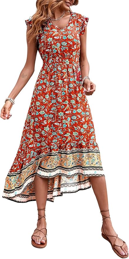 Red Amazon Women's Long Dresses Boho Maxi Dress With Pockets Womens Plus Size Bohemian Print Maxi Dress Loose Fit V Neck Akivide Dresses Red Amazon Women's Long Dresses Boho Maxi Dress With Pockets Womens Plus Size Bohemian Print Maxi Dress Loose Fit V Neck Akivide Dresses
