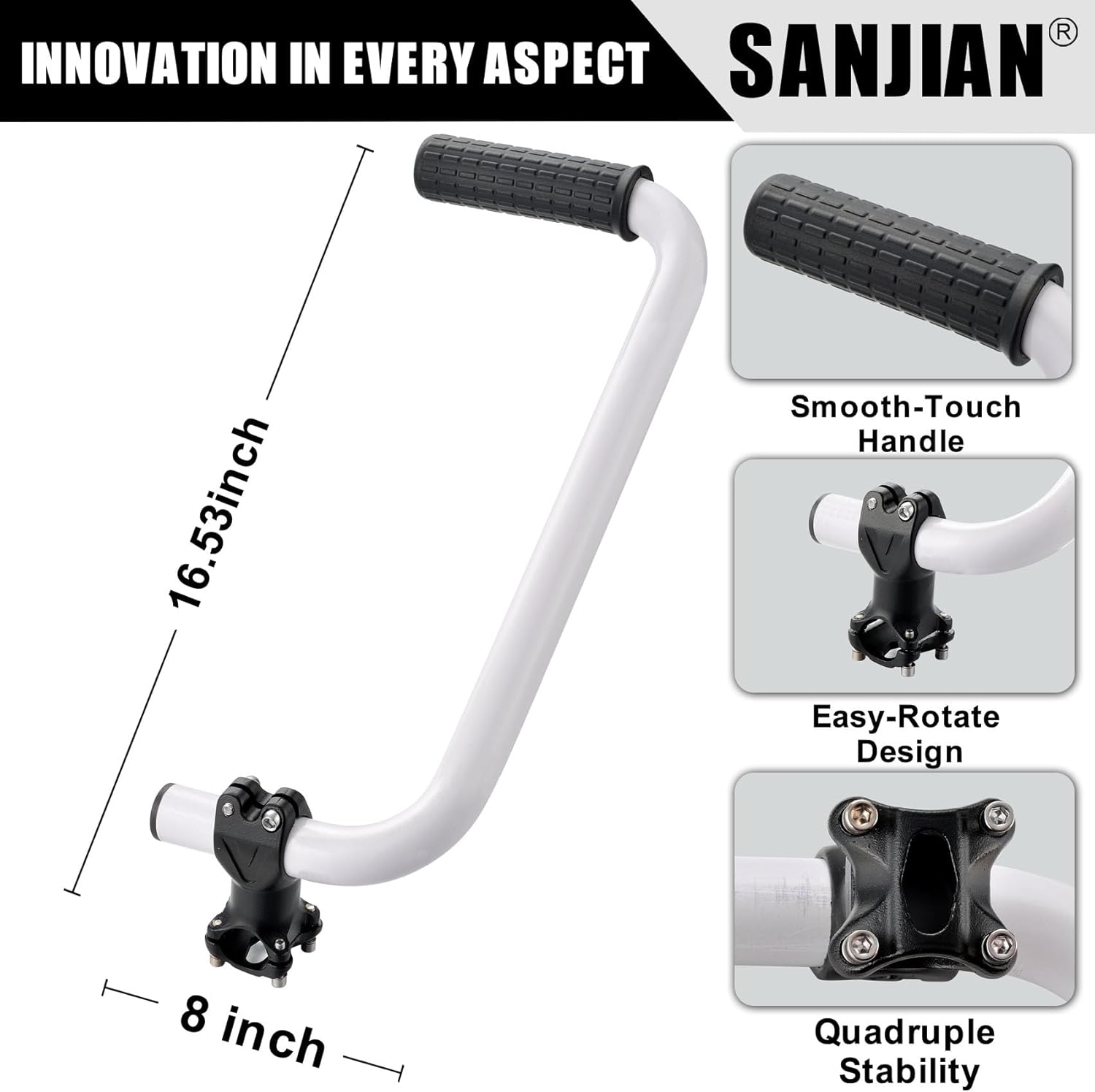 Upgraded Weed Eater Handle, Weedeater Handle, Ergonomic Weed Eater Handle Extension Back Saver, String Trimmer Handle Extension, Universal Weedeater Handle for Easy Yard Trimming