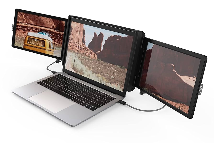Portable Tri-Screen for Laptop （15inch) Amazon.com: Xebec Tri-Screen 2 | 10.1