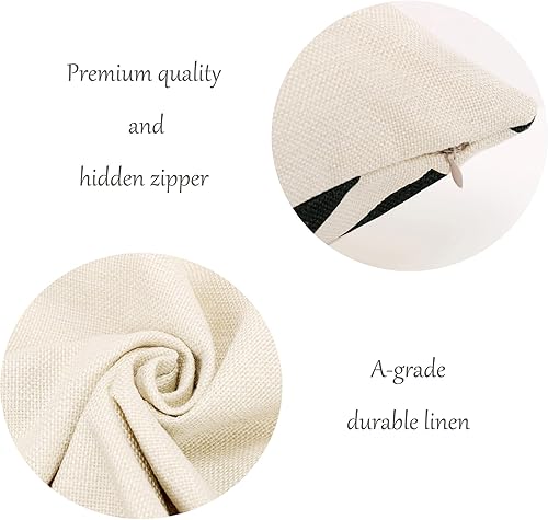 Miniatura 6 de Juego de 4 fundas decorativas de 16 x 16 pulgadas para sofá, fundas cuadradas en blanco y negro para cojines de cama y decoración de sala de estar