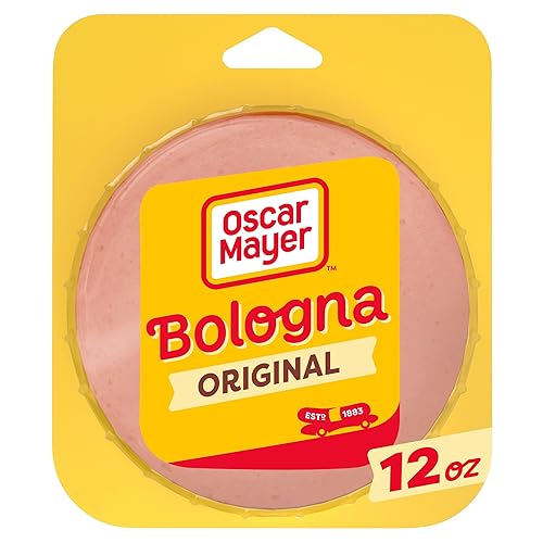 Oscar Mayer Bolonia hecha con pollo y cerdo, carne de almuerzo en rodajas añadida de carne de res, paquete de 12 onzas