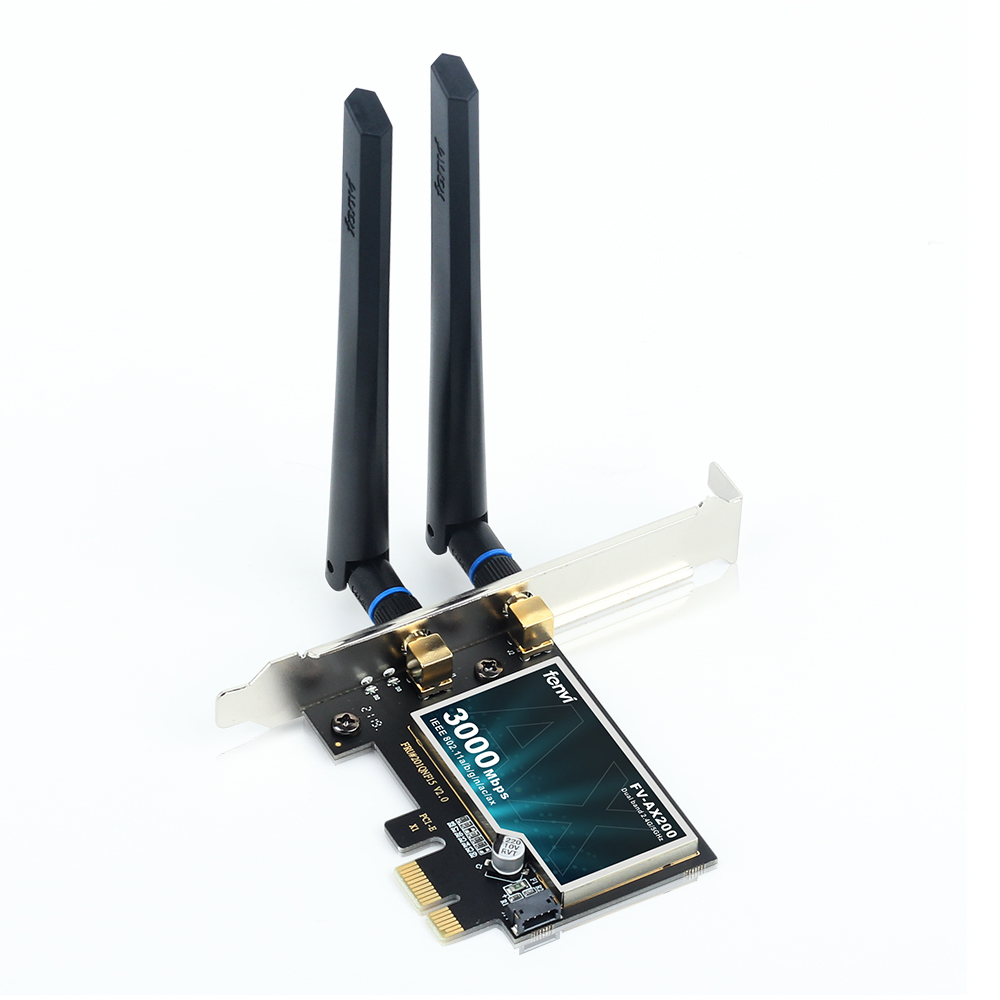 Fenvi AX3000 Wi-Fi 6 3000Mbps Wireless PCIe Bluetooth 5.2 Adattatore WiFi Per Scheda Wi-Fi Intel AX200 802.11AX 2.4G/5Ghz PC Win10/11 - Foto 8