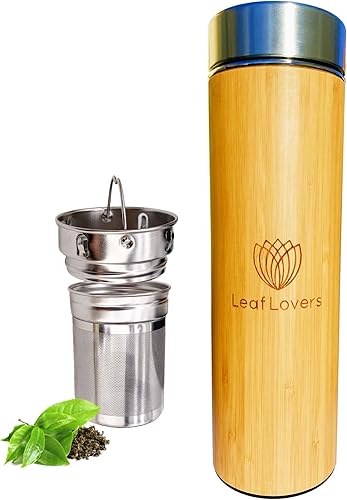 Miniatura 7 de Leaf Lovers - Botella infusora de té de 16.9fl oz, botella de té con infusores para té suelto, botella de agua con infusor de frutas, bebidas