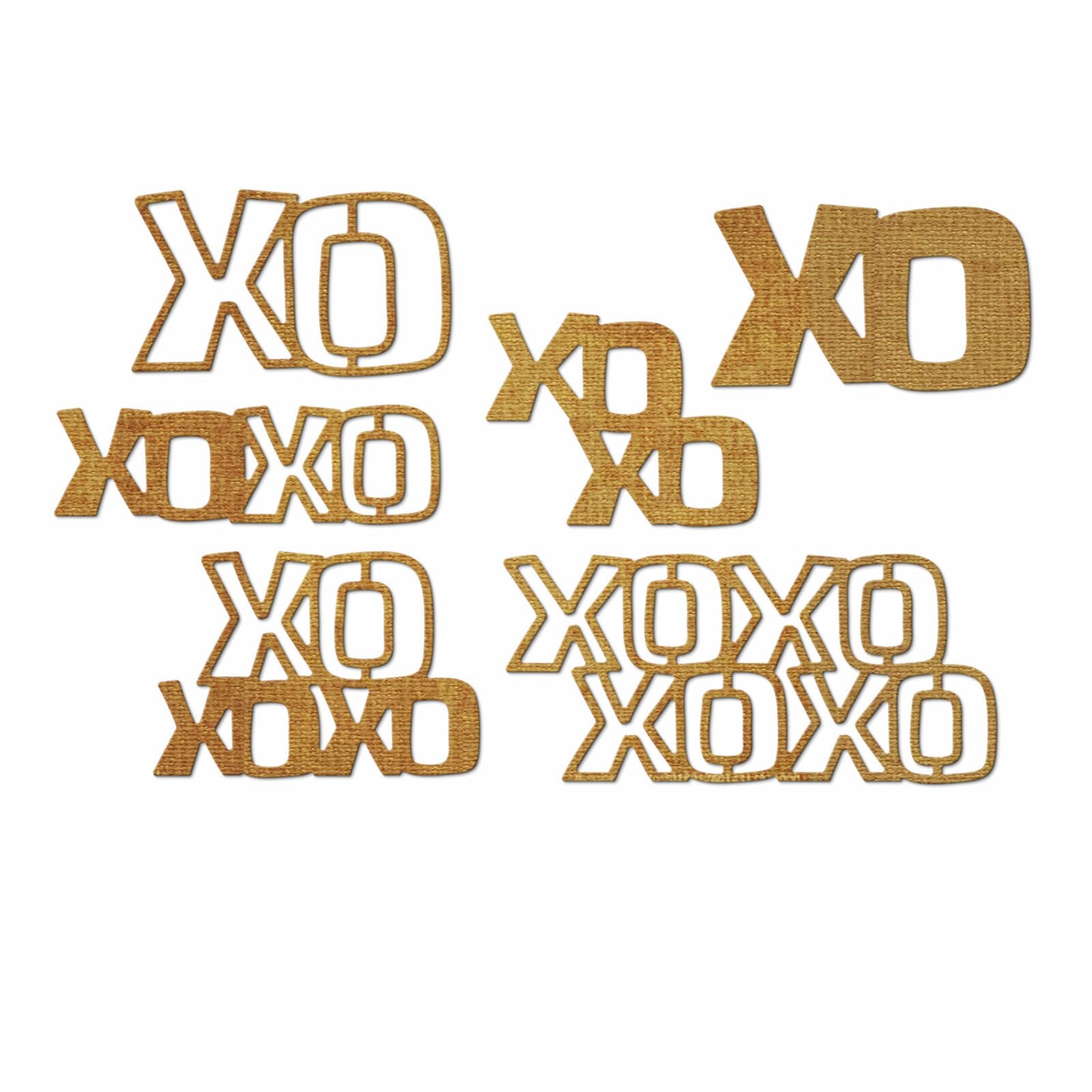 XMZZMX XOXO Hugs and Kisses Metal Cutting Dies for Card Making, Paper Embossing Die Cuts Kit Templates, Storage Pockets Supplies, Photo Frame Album DIY Scrapbooking Stencils Sets