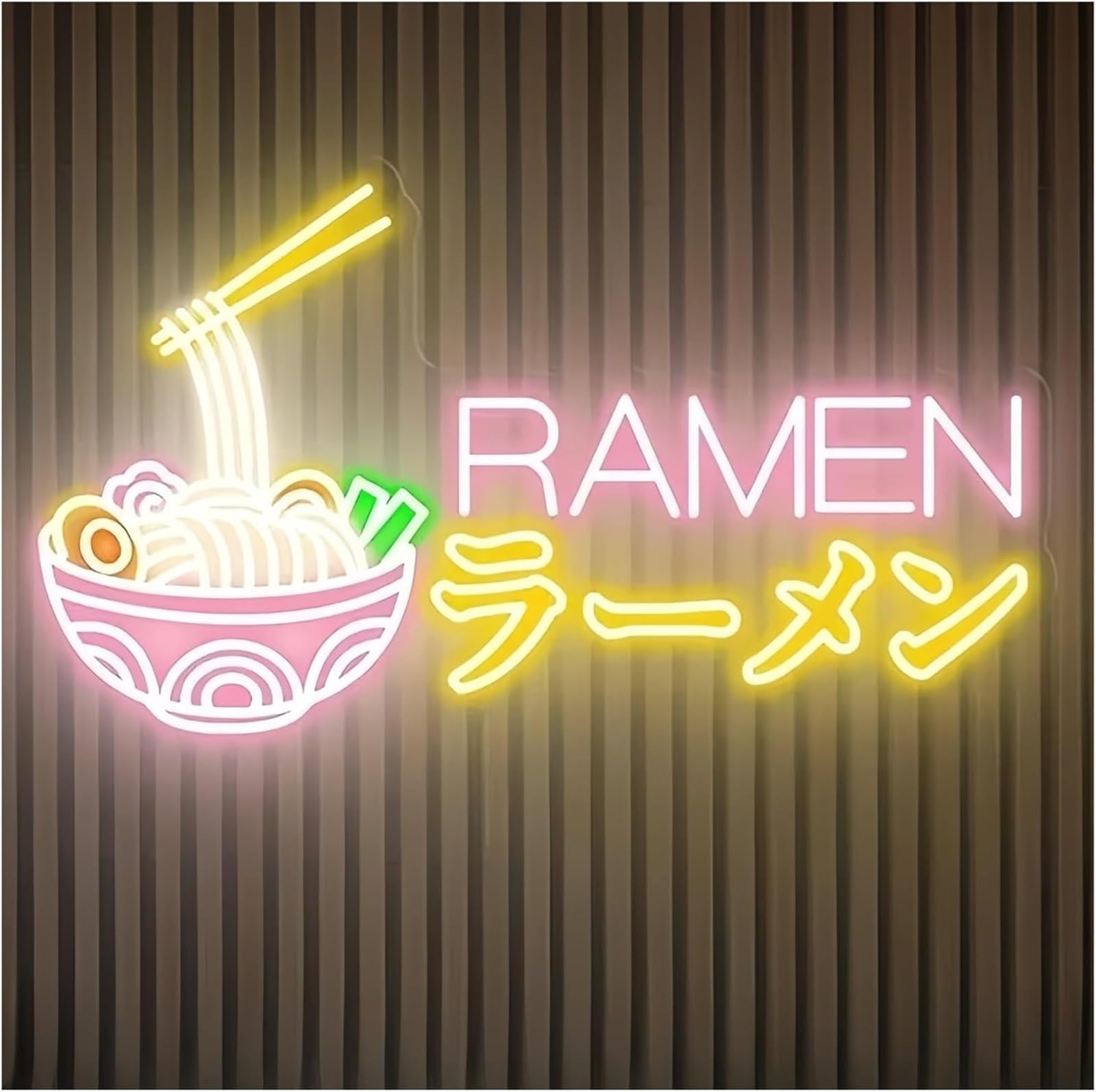Wexxaii neon Light Sign Soothing Atmosphere Neon Sign Lamp for Japanese Ramen Noodles, Restaurant Wall Decor(F)