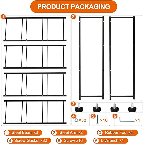 Miniatura 8 de Dispensador de agua de 5 galones, soporte para jarras de agua resistente y estante de almacenamiento de agua de 4 niveles con 12 ranuras para jarras
