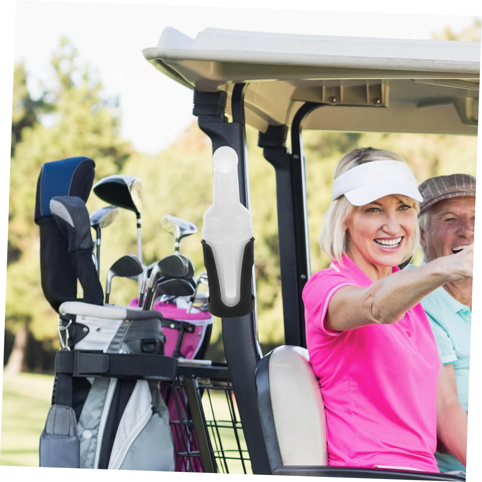 VICASKY Golfwagen-sandflasche mit Halterung aus Robustem Abs Große Kapazität Installieren Langlebig und Praktisch für Golfplatzpflege und Golfcart-zubehör
