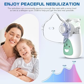 Nebuliser Machine for Adults & Kids, Portable Nebuliser with Charging Function, Handheld Steam Inhaler for Home and Travel Use