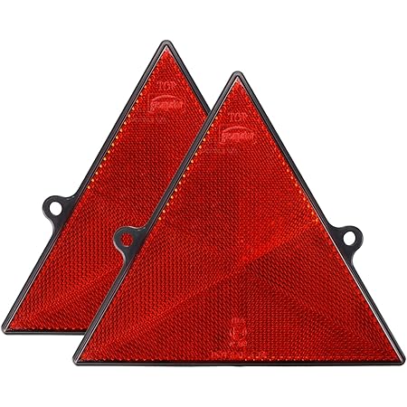 Amazon Daisybee 三角反射板 リフレクター トラック トレーラー トラクター キャンピングカー 被牽引車用 2枚セット リフレクター 車 バイク