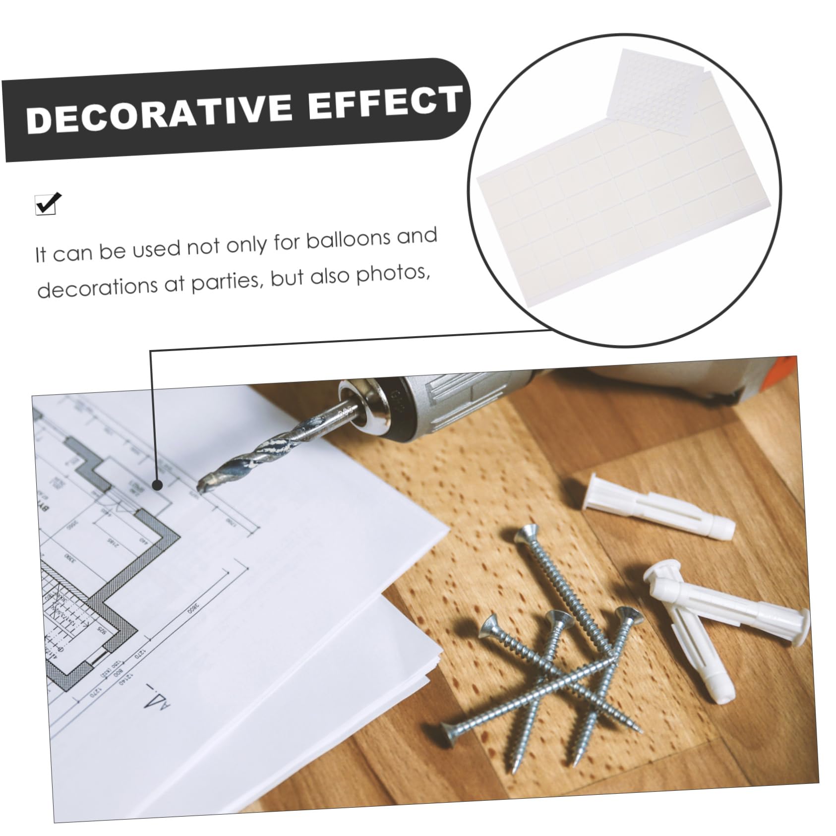 KICHOUSE Acrylic Double Sided Tape Dots 25mm Circle Stickers Foam Pads for Card Making Wall Decor No Trace Easy Peel Stick 100 Dots Per Sheet