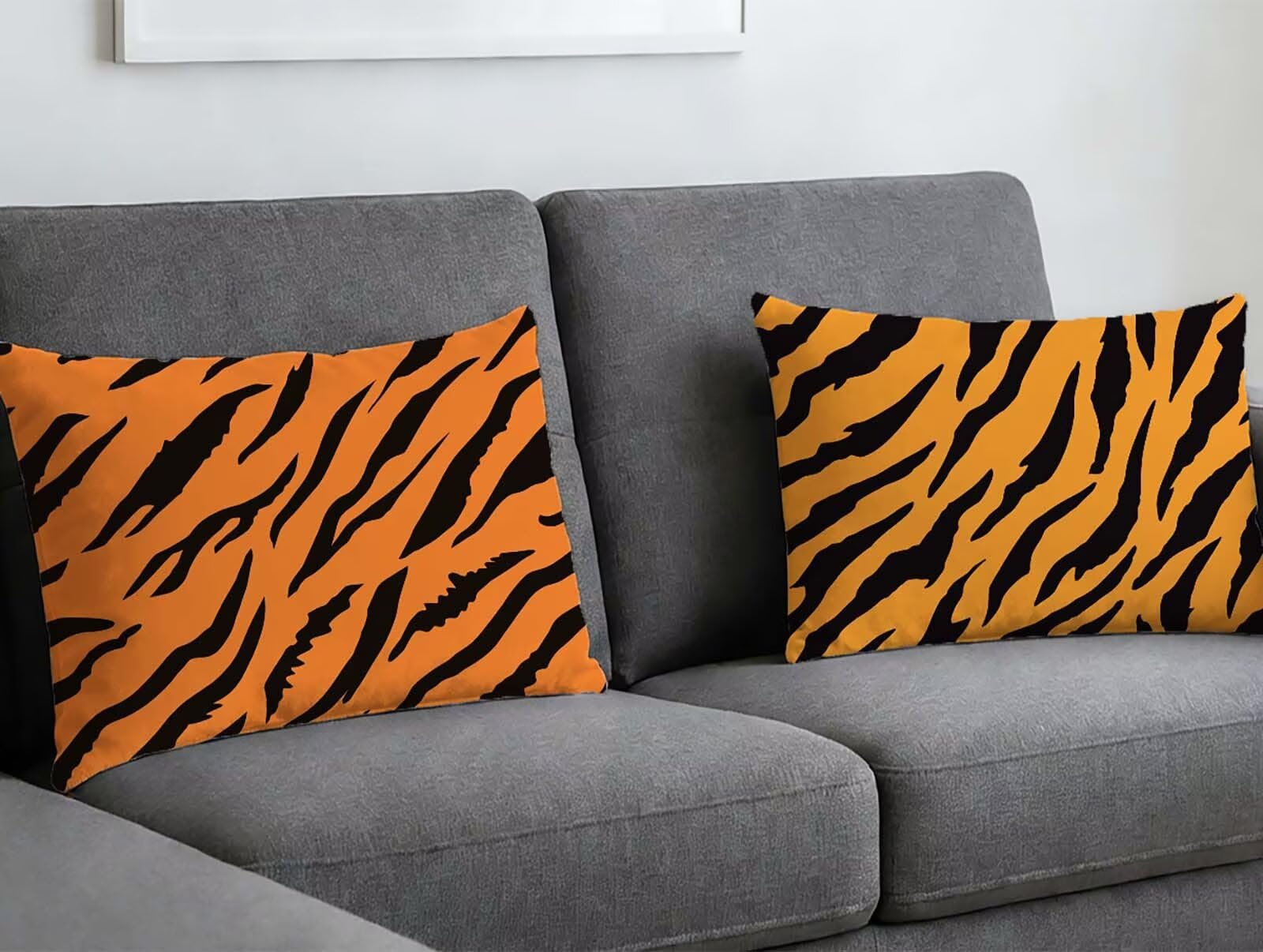 Taie oreiller 40x80 orange brûlé velours lot de 2 pour décoration maison intérieur