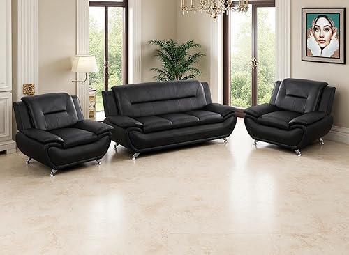 Miniatura 20 de Sofás de cuero para sala de estar, juego de sofás para sala de estar, sofá para dormitorio, apartamento, juegos de muebles para sala de estar (cuero