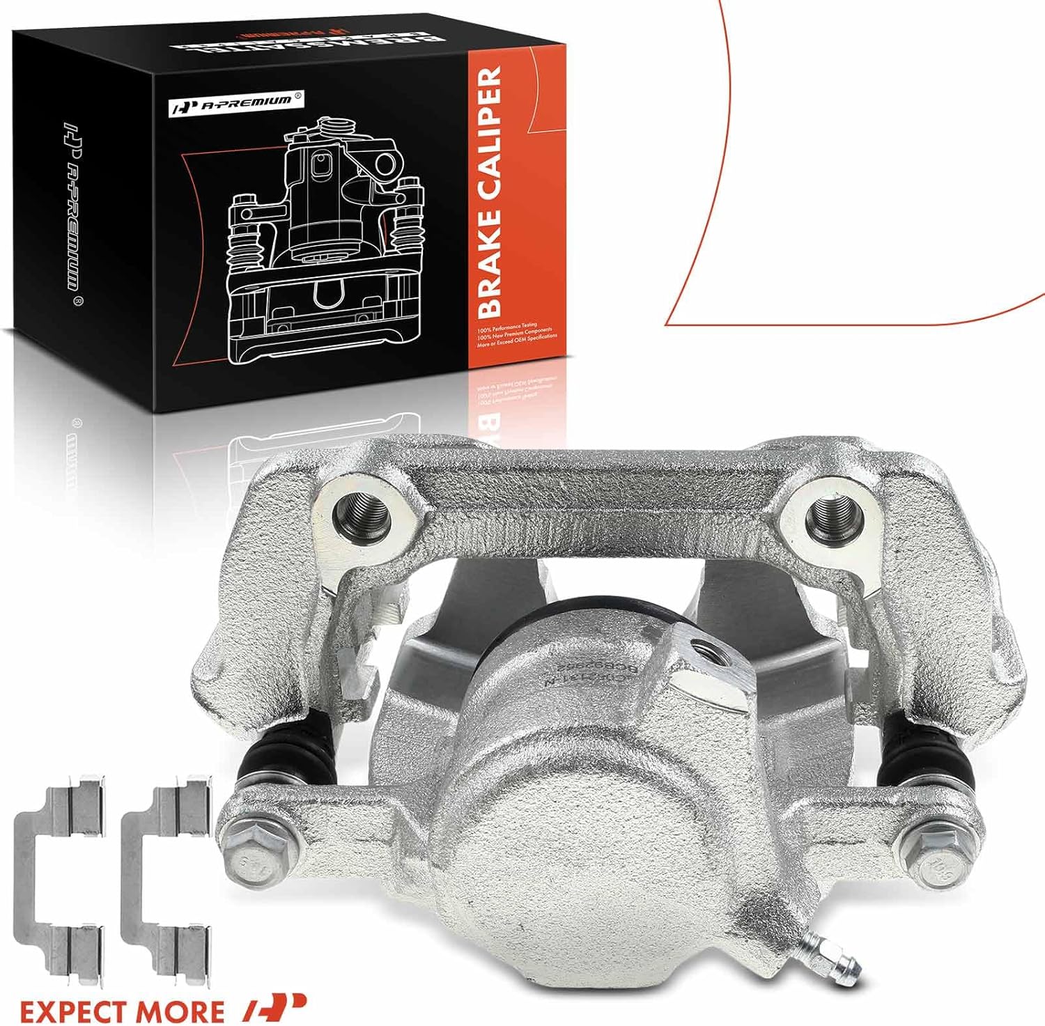 A-Premium Disc Brake Caliper Assembly with Bracket Compatible with Select Mercedes-Benz Models - C280, C320, C350, CLK320, SLK300, CLK350, SLK280 - Front Right Passenger Side
