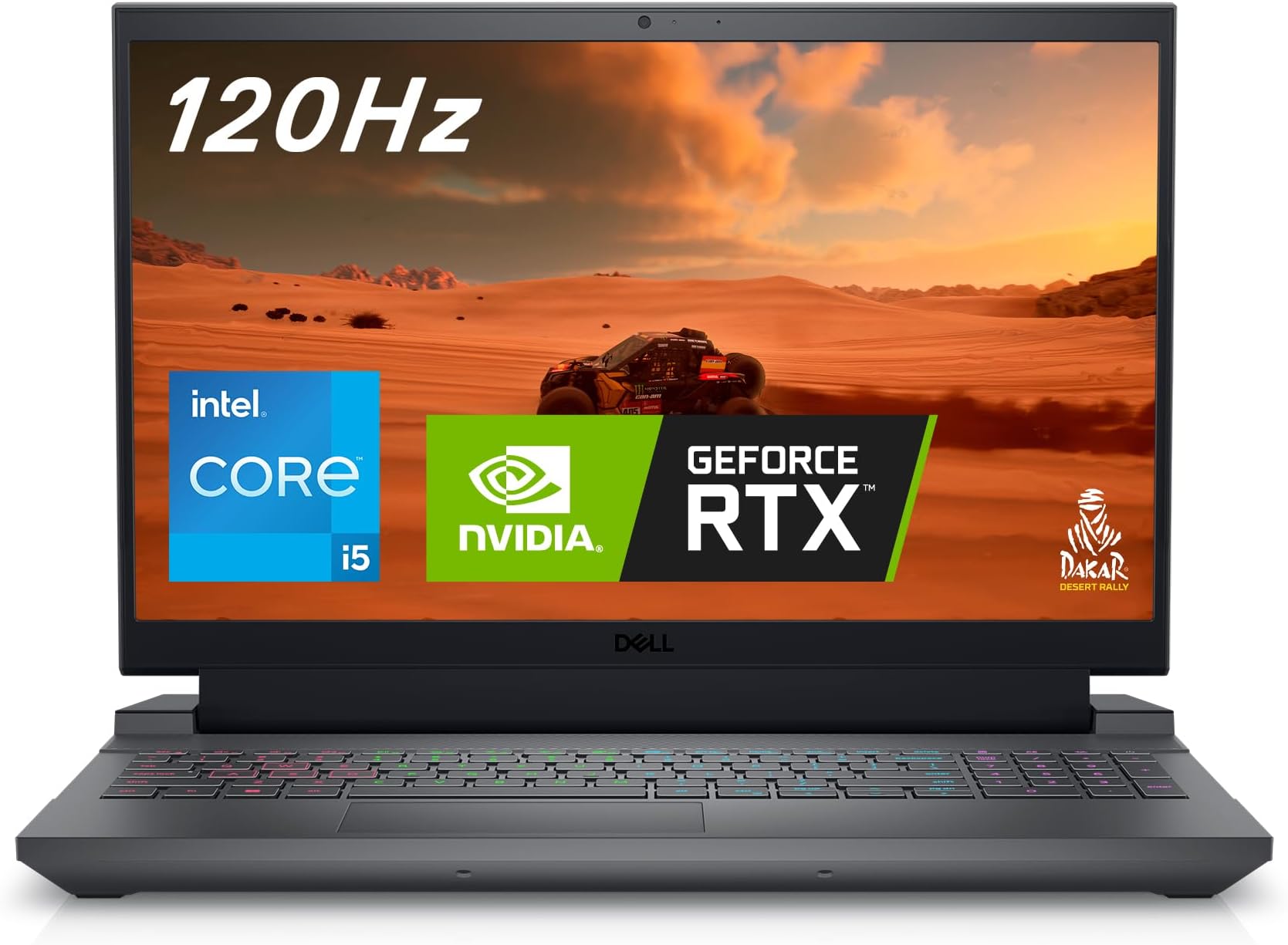 Dell G15 5530 15.6" FHD 120Hz Gaming Laptop, Intel Core i5-13450HX, NVIDIA GeForce RTX 3050 6GB, 16GB RAM, 512GB SSD, Windows 11 Home, English-UK Backlit Keyboard, Dark Shadow Grey