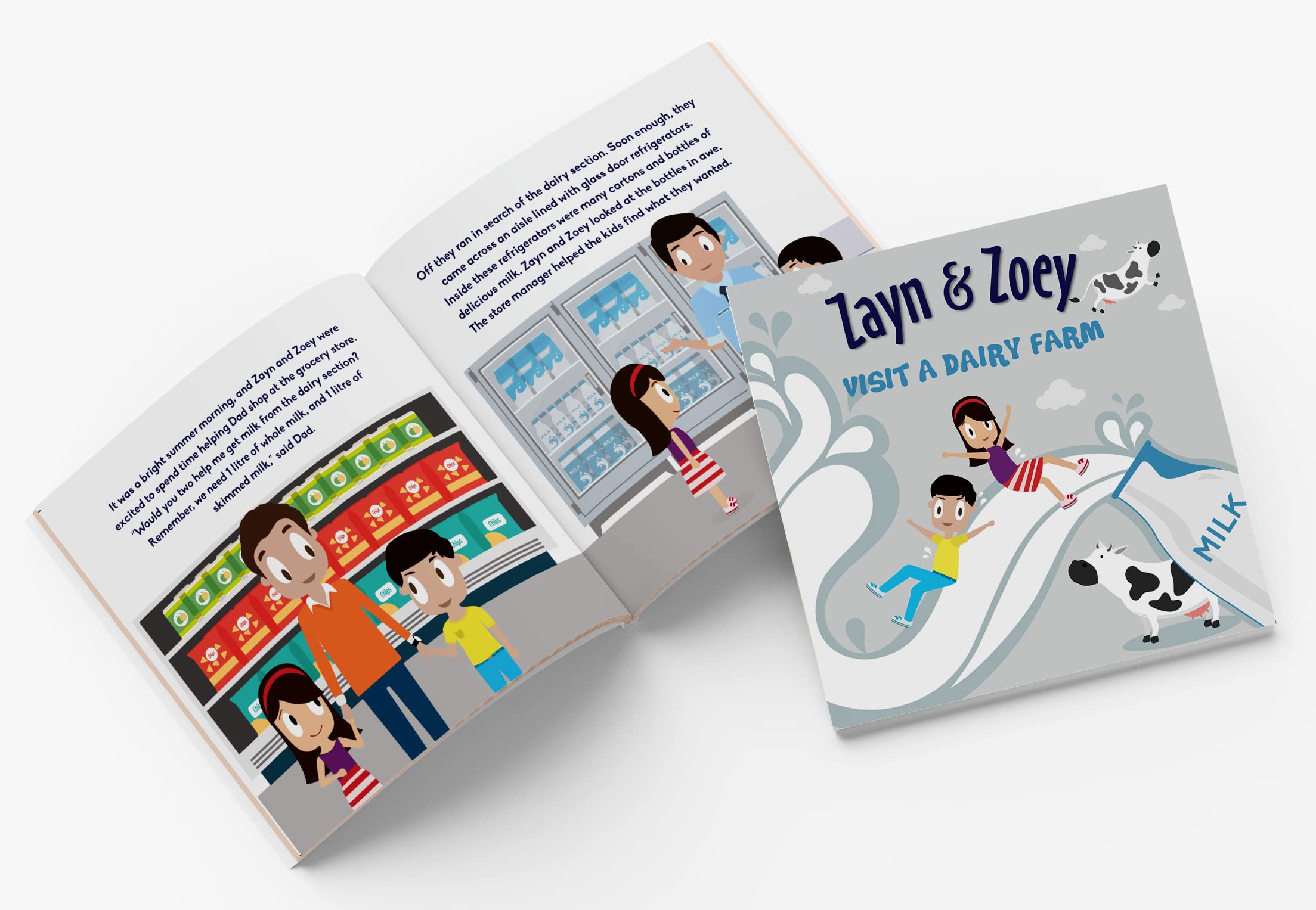 Dairy Farm for Kids Ages 3-8 - How Milk Is Made Educational Picture Book, Farm Animals and Early Learning Science Book for Preschool and Kindergarten 3