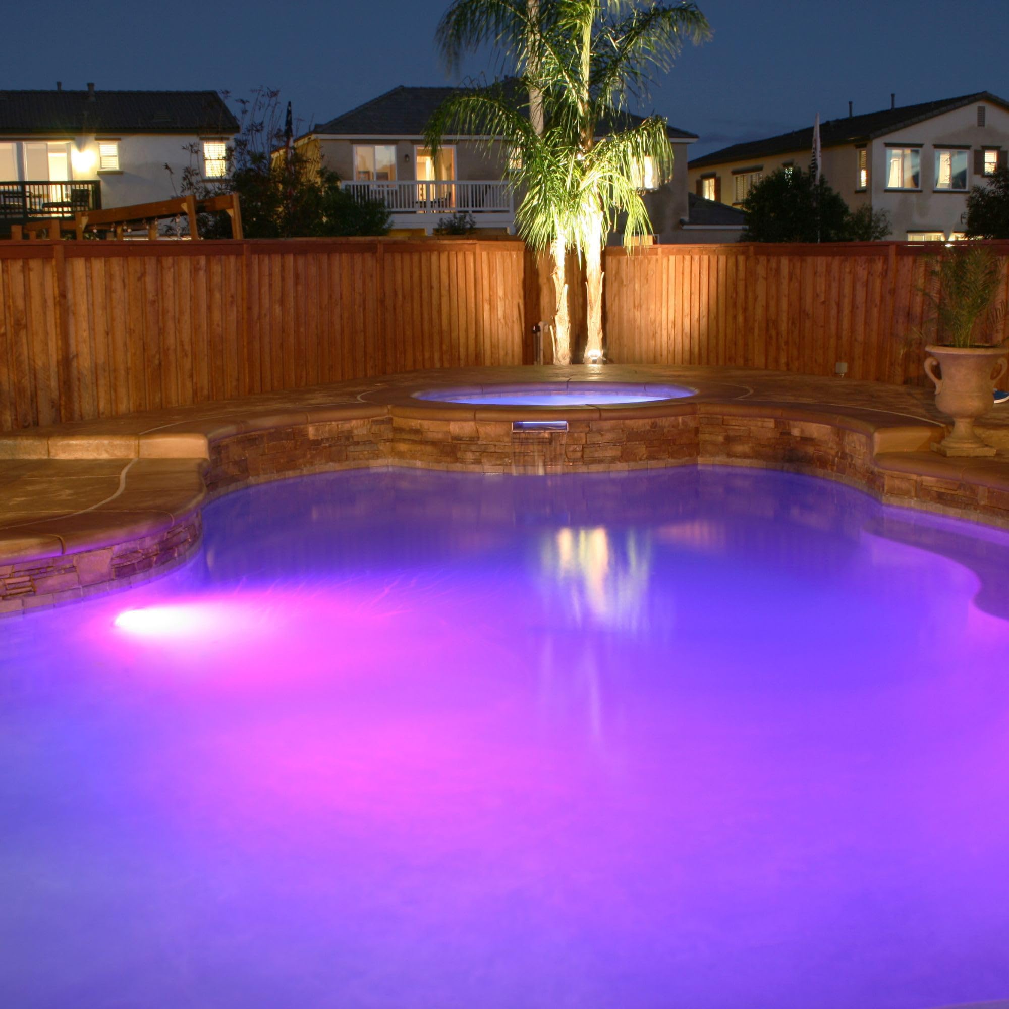 BARCELONA LED Lampadina LED Piscina PAR56 RGB 24W AC12V IP68 Subacquea con Telecomando Ø178mm Luce LED Subacquea SMD2835 per Piscine, Spa, Fontane, Hotel e Giardini