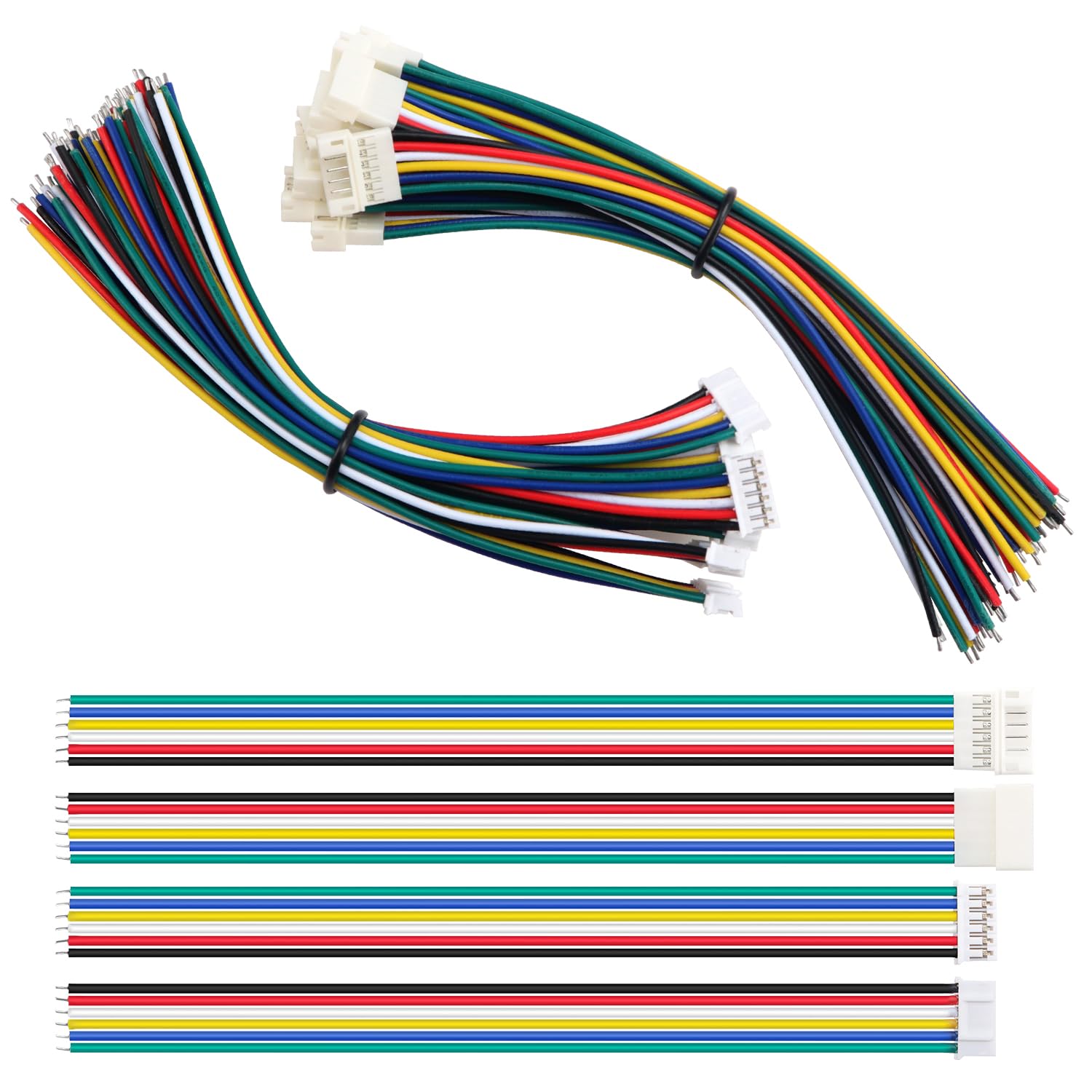 Lyeteung 10 works Mini Micro JST-PH 2.0 Plug Connector, JST 6 Pin Micro Electrical Male and Female Connector Plug Wire Cable