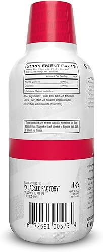 Miniatura 7 de Jacked Factory Carnitina líquida - L Carnitina 3000mg - Apoya el metabolismo, mejora la recomendación corporal, promueve la energía celular y mejora