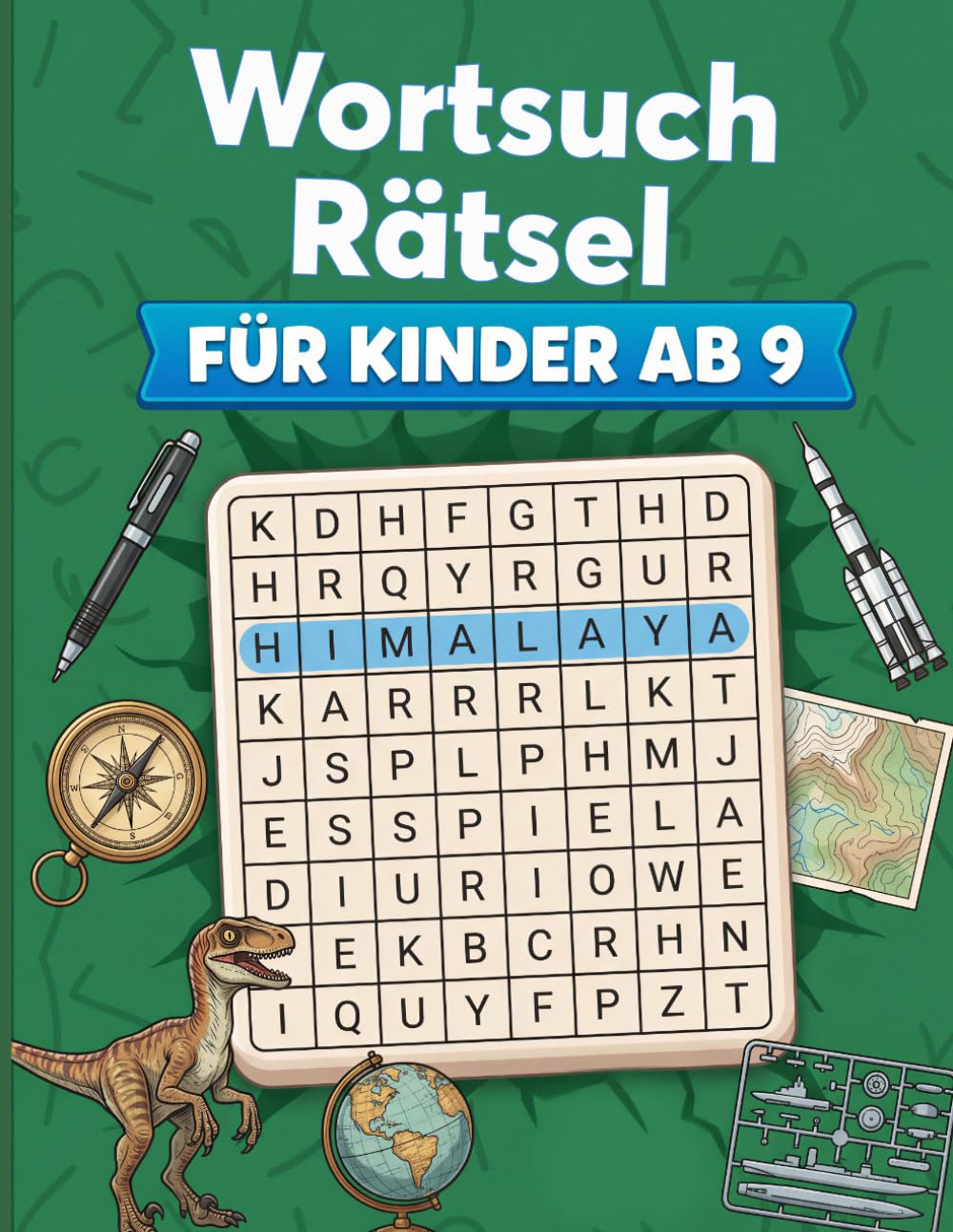 Wortsuchrätsel für Kinder ab 9, Spannende Themenrätsel mit Lösungen für Mädchen und Jungen, Perfekt auf dieses Alter abgestimmt