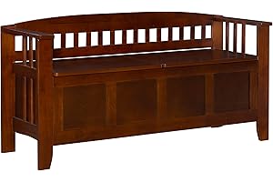 Handsome and Durable Wood Bench with Storage