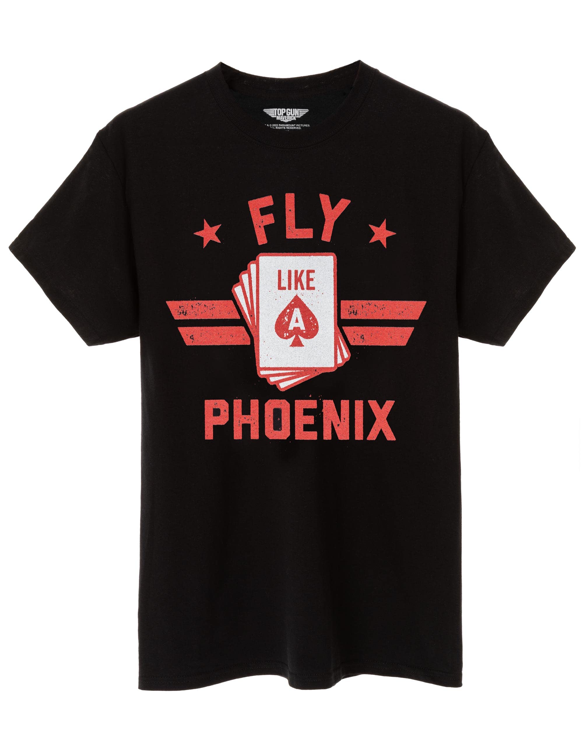 Top GunMaverick Mens T-Shirt | Adults Aviatior Helmet Short Sleeve Graphic Tee in Navy | Phoenix Ace of Spades Action Movie Apparel Top | Iconic Film Series Merchandise Gift