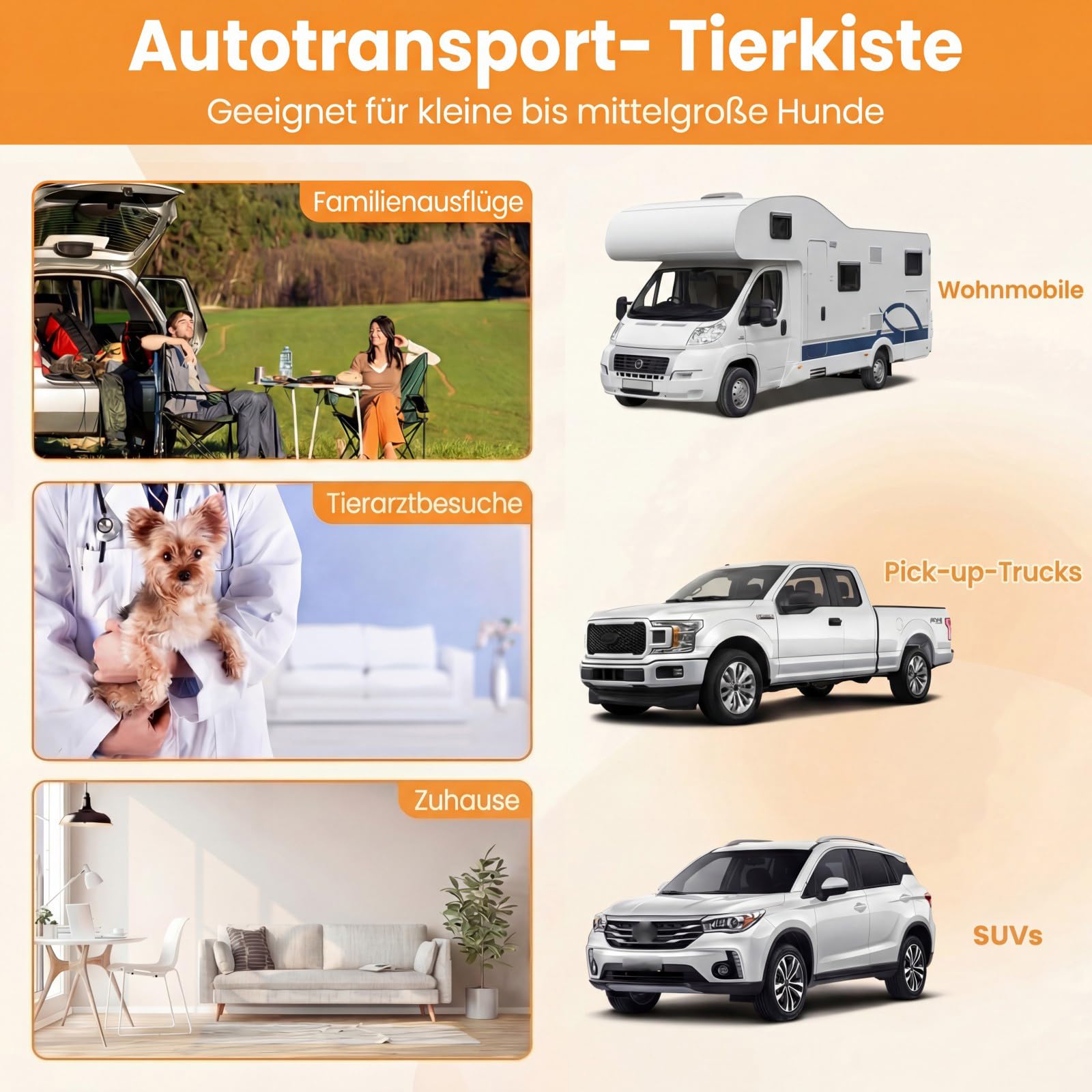 COSTWAY Hundetransportbox, Alu Hundebox mit abschließbarer Tür, herausnehmbarer Trennwand, Reisebox, Hundekäfig trapezförmig für Auto, LKW & Camping, 70 x 54 x 51 cm