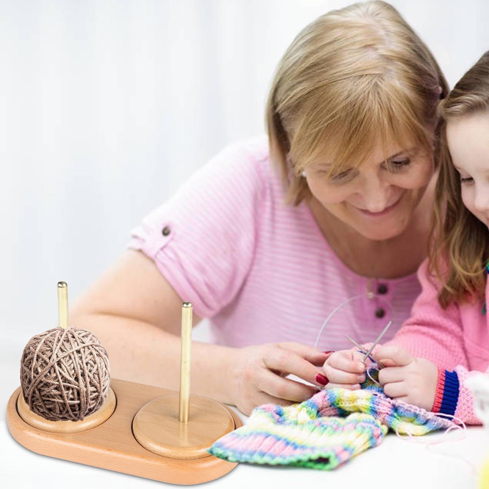 Soporte para de tejer, enrollador de bolas de para crochet Fácil de