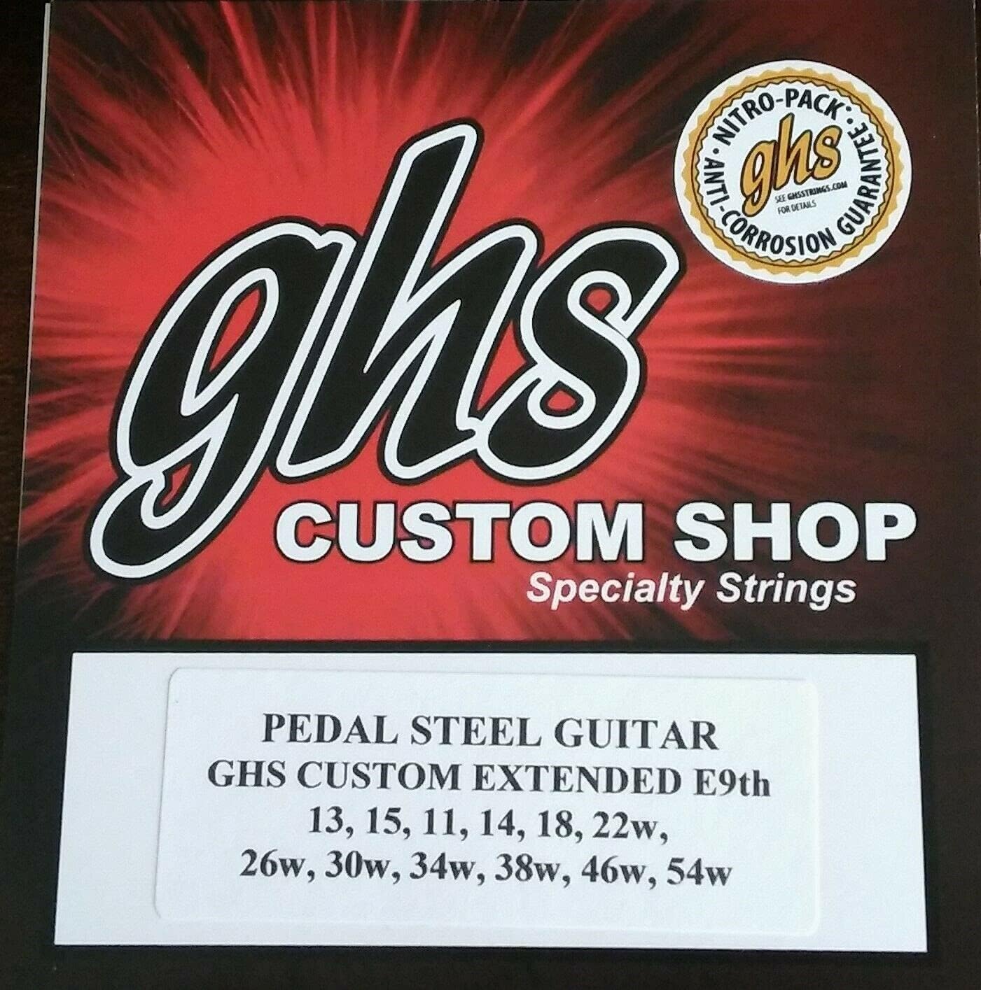 Extended E9th-12 Pedal Steel Guitar Strings
