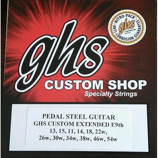 GHS Custom Strings Extended E9th-12 Pedal Steel Guitar Strings