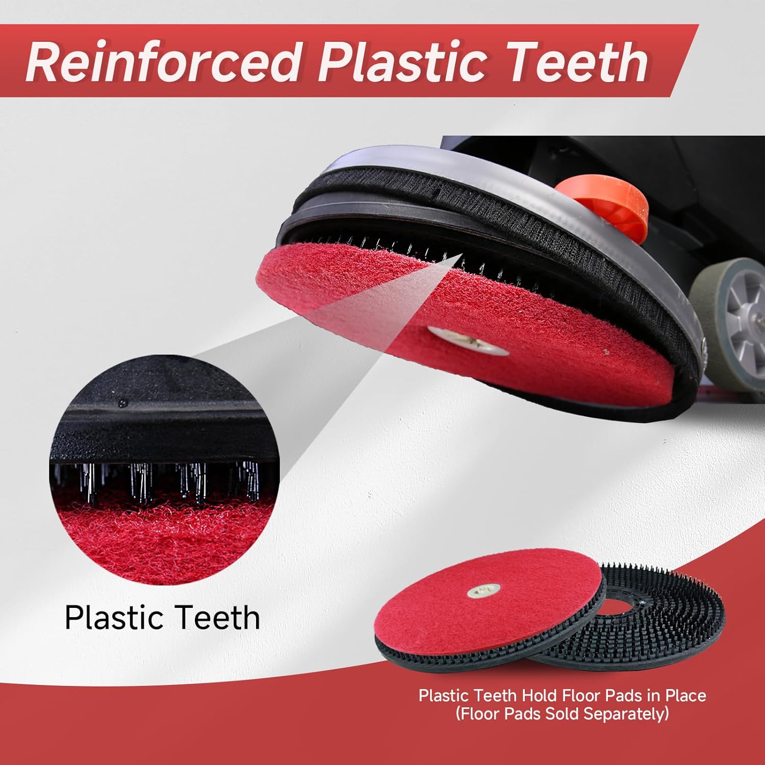 19" Pad Driver Holder for AF2013 Floor Scrubbers, Official Accessory for 20" Pads, Heavy-Duty Stripping & Polishing