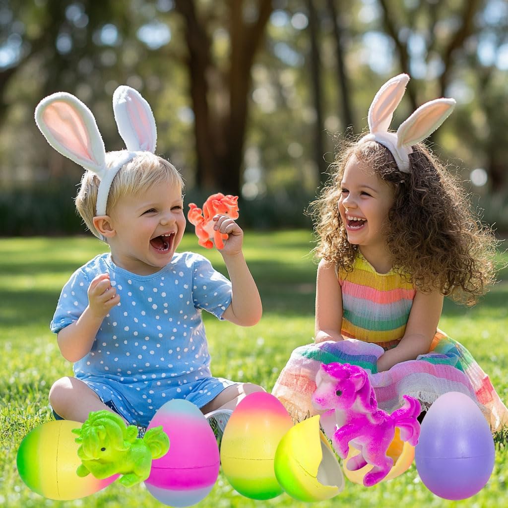 6 Pack Unicorn Hatching Surprise Eggs - Grows 600%- Easter Birthday Gifts for Kids Boys Girls Easter Basket Stuffers Eggs Fillers Party Favors