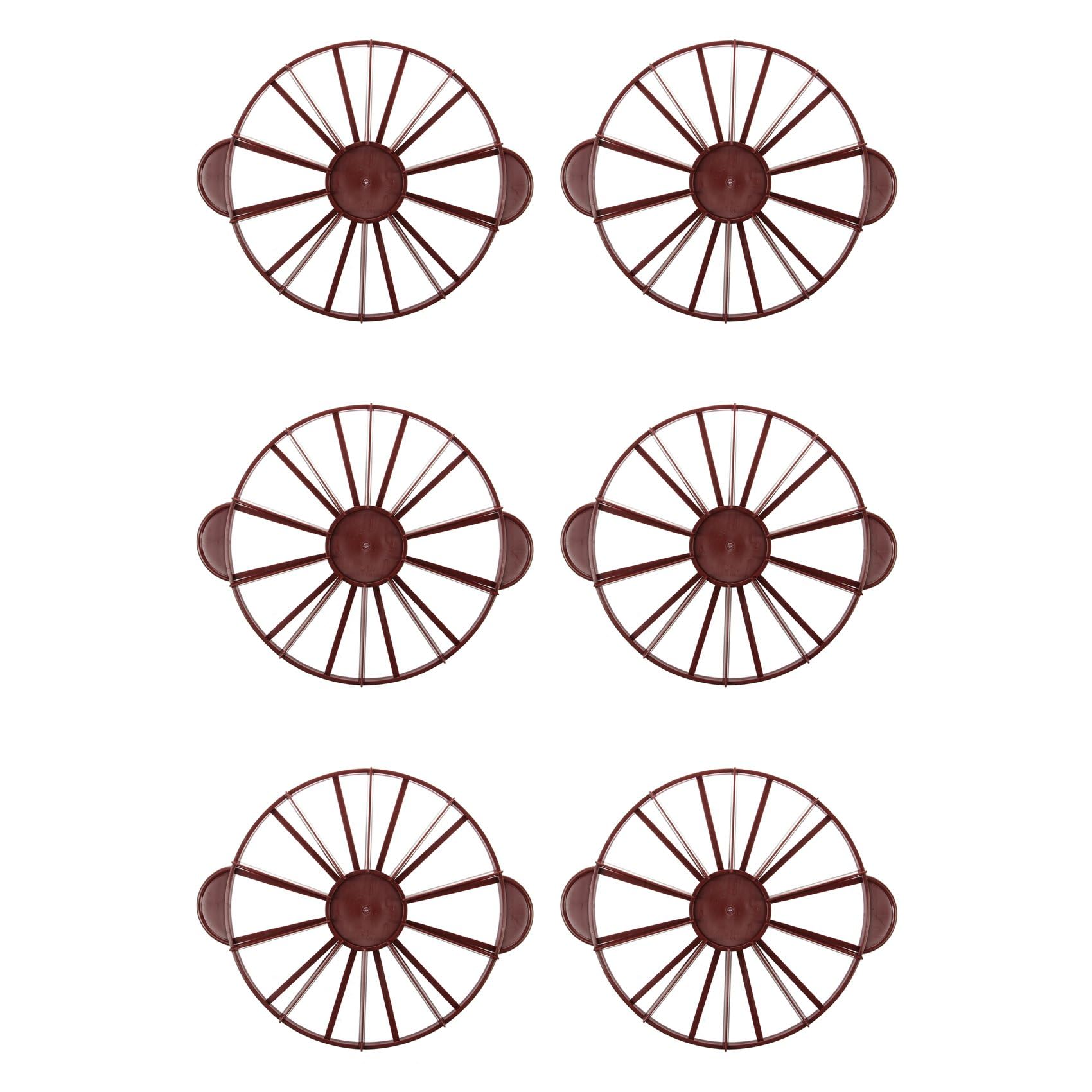 Hndhbfgrt 6X Cake Divider Pie Cake 10/12 Piece Equal Portion Marker Divider Dark Red