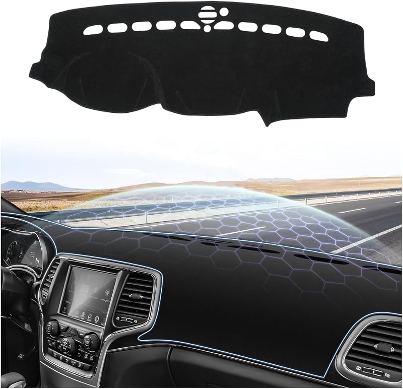Capa para Painel Sunsdrew para Jeep Grand Cherokee 2011–2022 em Camurça Preta