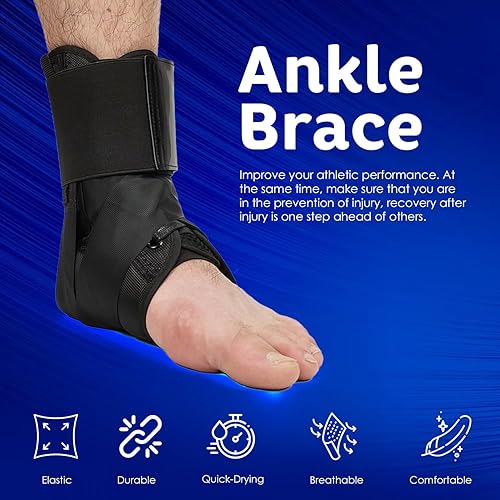 Miniatura 2 de Kennerly - Tobillera para mujeres y hombres, soporte para esguince de tobillo, tendinitis de Aquiles, recuperación de lesiones, diseño con cordones