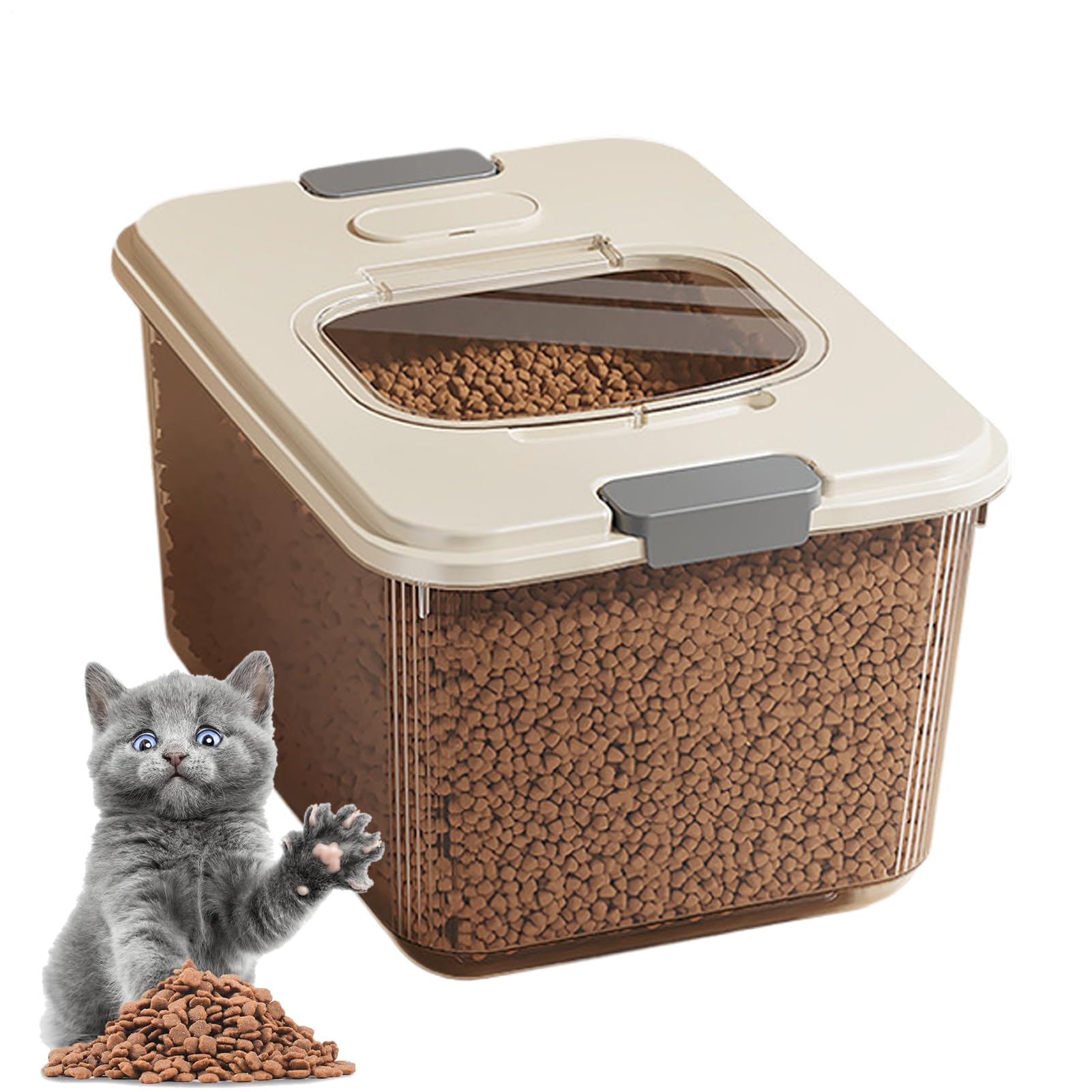 Generico Scatola per Crocchette Ermetico Impermeabile Impilabile | Secchiello Porta Snack Gatti Impilabile Adatto a Cani Gatti Cucina Campeggio All'Aperto
