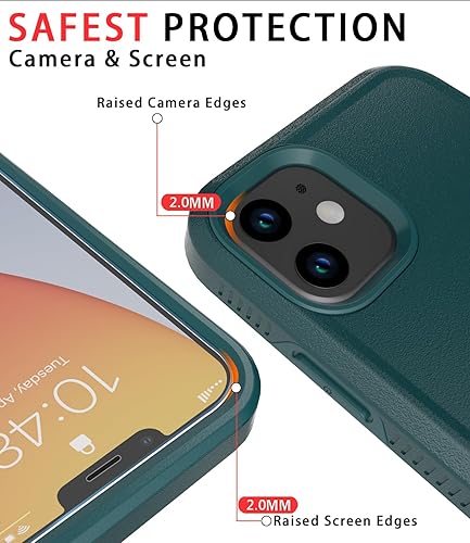 Miniatura 3 de Diverbox Funda para iPhone 11 a prueba de golpes a prueba de caídas protector de pantalla de vidrio templado, protección resistente para Apple